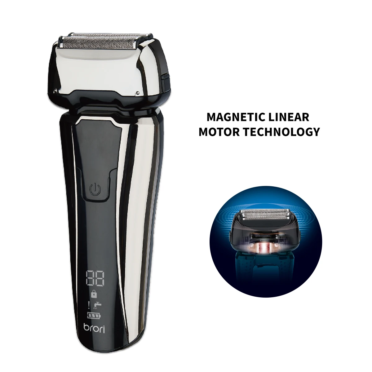 Magnetic motor Man razor with Reciprocating Twin Blade corded and cordless men  shaver Beard Trimmer with charging stand