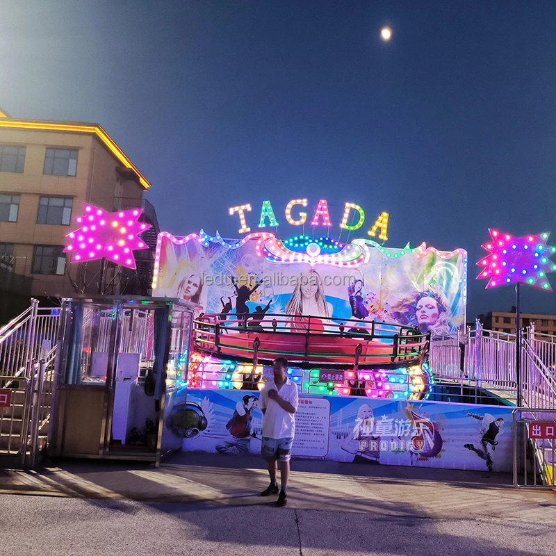 China manufacturer amusement park trailer mounted rotating disco tagada turntable ride for sale