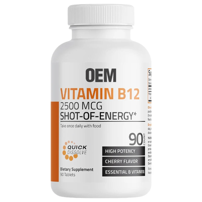 Private Label Wholesale Immunological Health Care Supplements B12 vitamin Tablets For Men And Women
