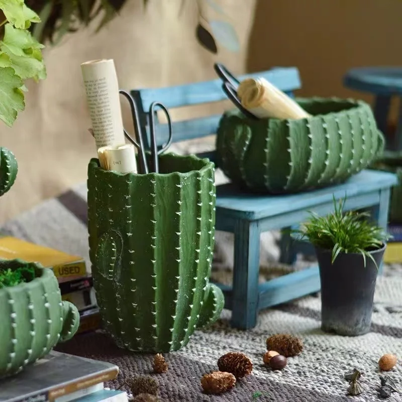 Hot Sale Cactus Figurines Flowerpot Handicarfs Planter Garden and outdoor Bonsia Flowerpot