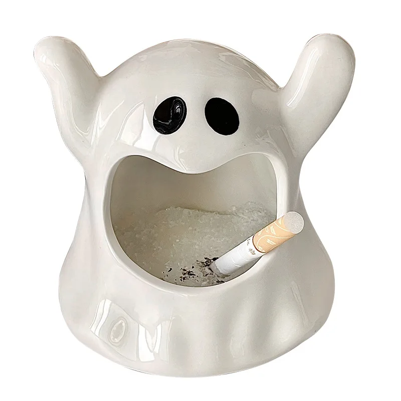 (Wholesale) Hot Selling Creative Resin Halloween Ghost ashtray For Home Decoration