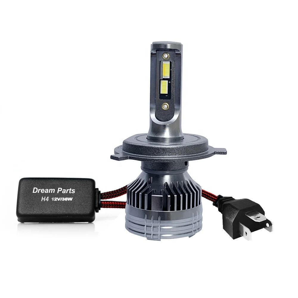 H4 LED Headlight Remplacement Conversion Kit  6000k Pure White Bulb for Car