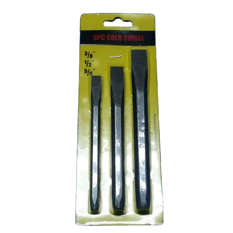 Durable Chrome Vanadium Steel 3-Piece Stone Work Cold Chisel Set