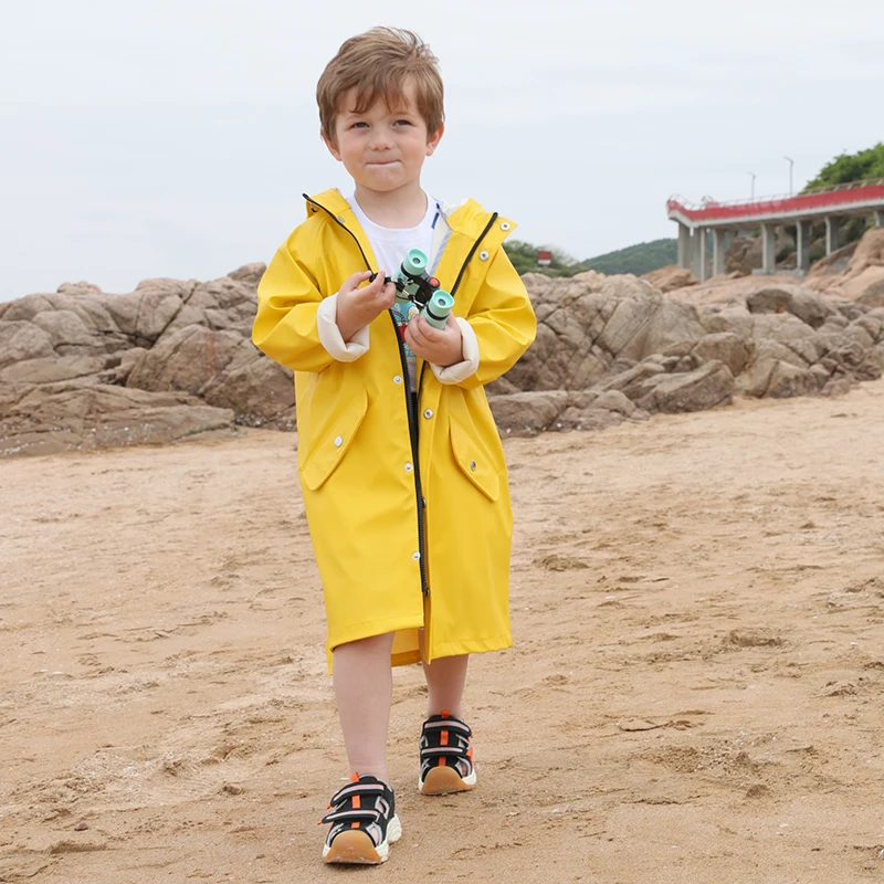 Children PU Raincoat Windproof Lightweight Kids Rain Coat Fashion Waterproof Raincoat For Outdoor Travel