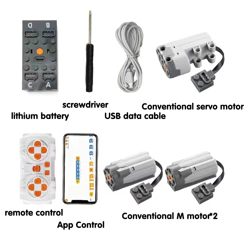 Wholesale of Technology Components Motor Power Supply and Power Components DIY Lithium Battery Remote Control Building Block Toy