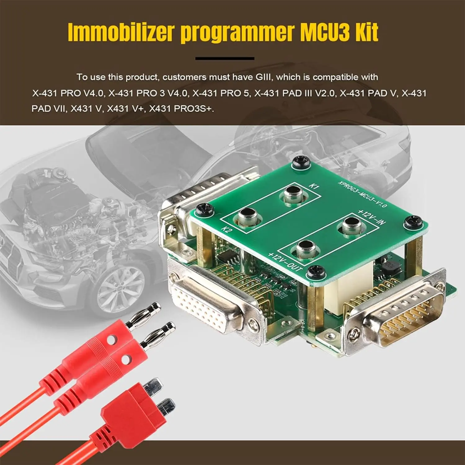 LAUNCH X-431 MCU3 IMMO Programmer Kit for X-PROG3 GIII Work for Mercedes-Benz All Keys Lost and ECU TCU Reading