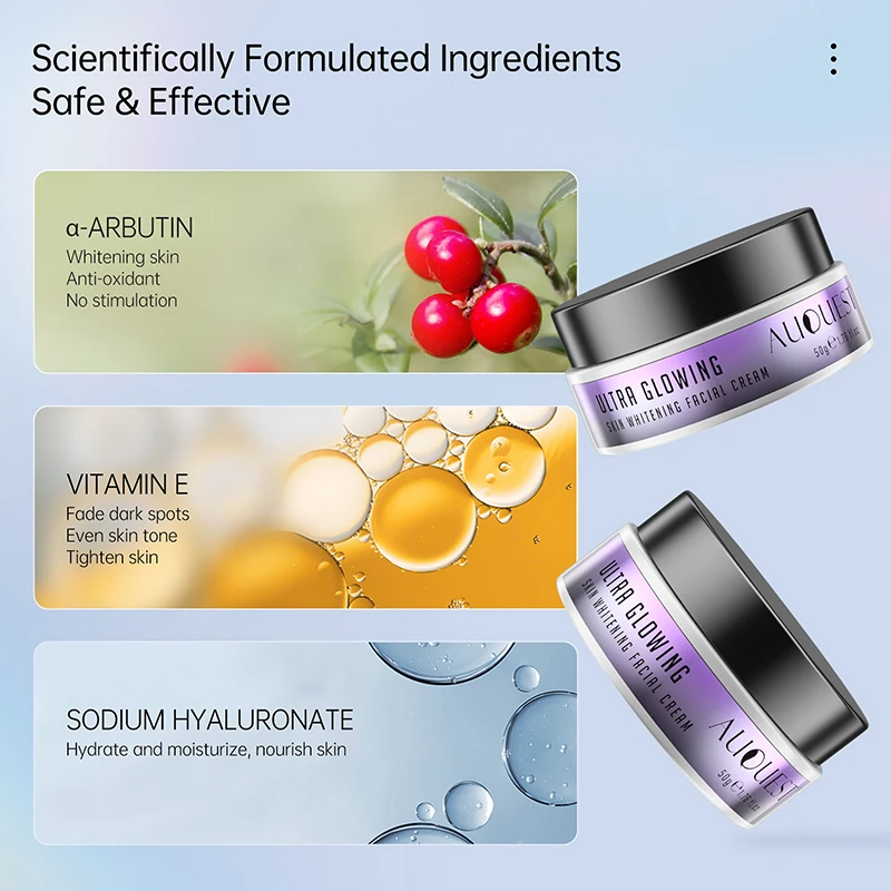 Custom logo ultra glowing skin whitening facial cream private label organic Dark Spot Remover Moisturizing face cream