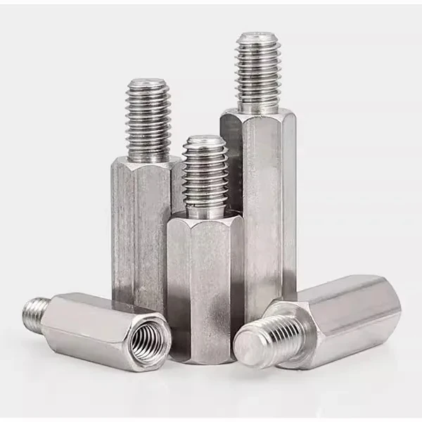 304 stainless steel 4#40 inch custom CNC machining parts hex round threaded standoff spacer standoff spacers bolts