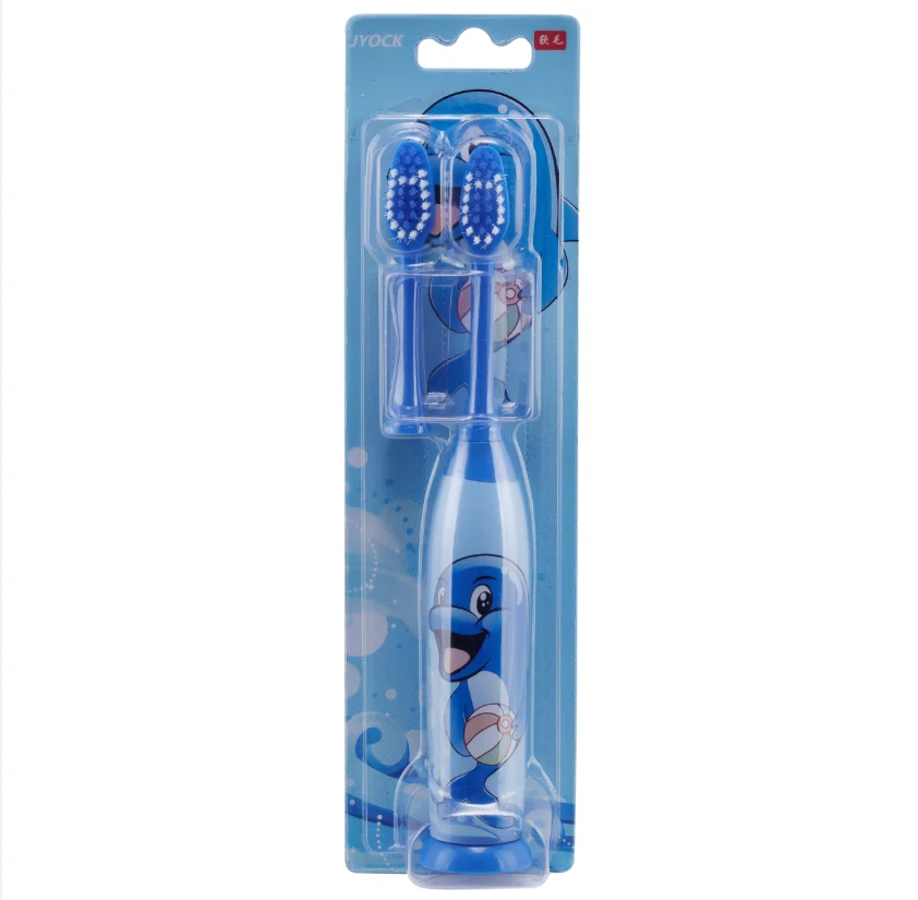 Waterproof IPX4 Level Battery Powered Vibrating Changeable head Children Electric Toothbrush