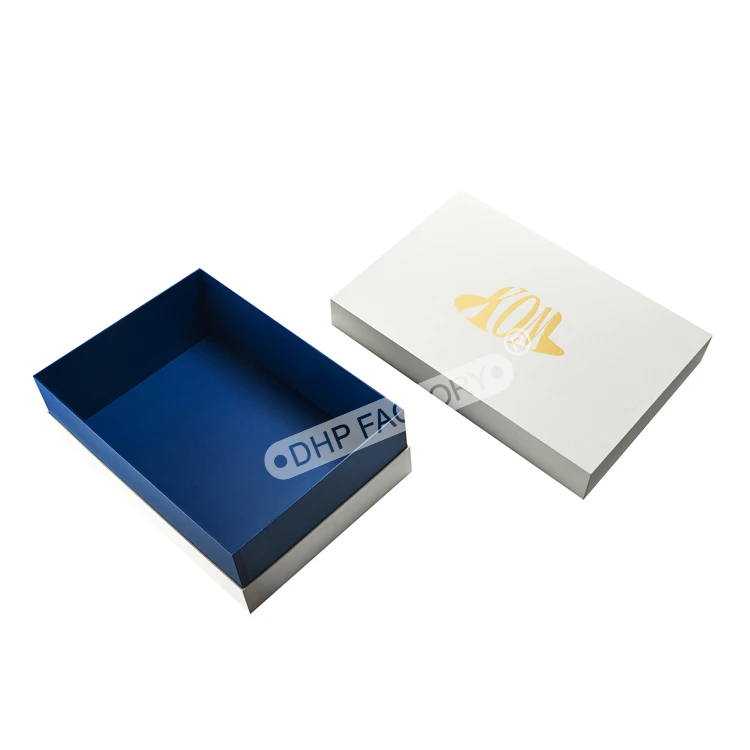 Oem Design Premium Handmade Spot UV Tiny Two Pieces Black Kraft Rectangle Paper Cardboard Gift Box Packaging With Foam Insert