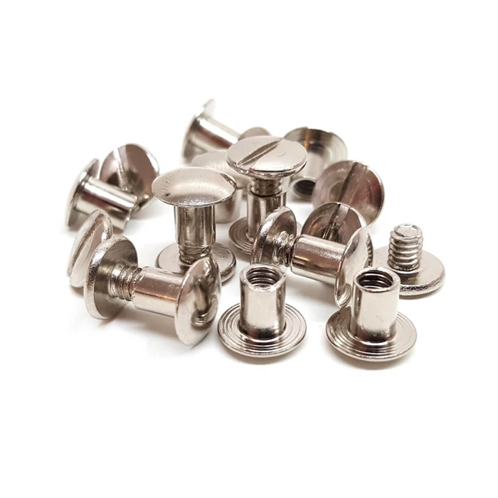 Hot Sale M4 M5 Steel Brass Flat Slotted Binding Book Leather Handbag Belt Chicago Screws