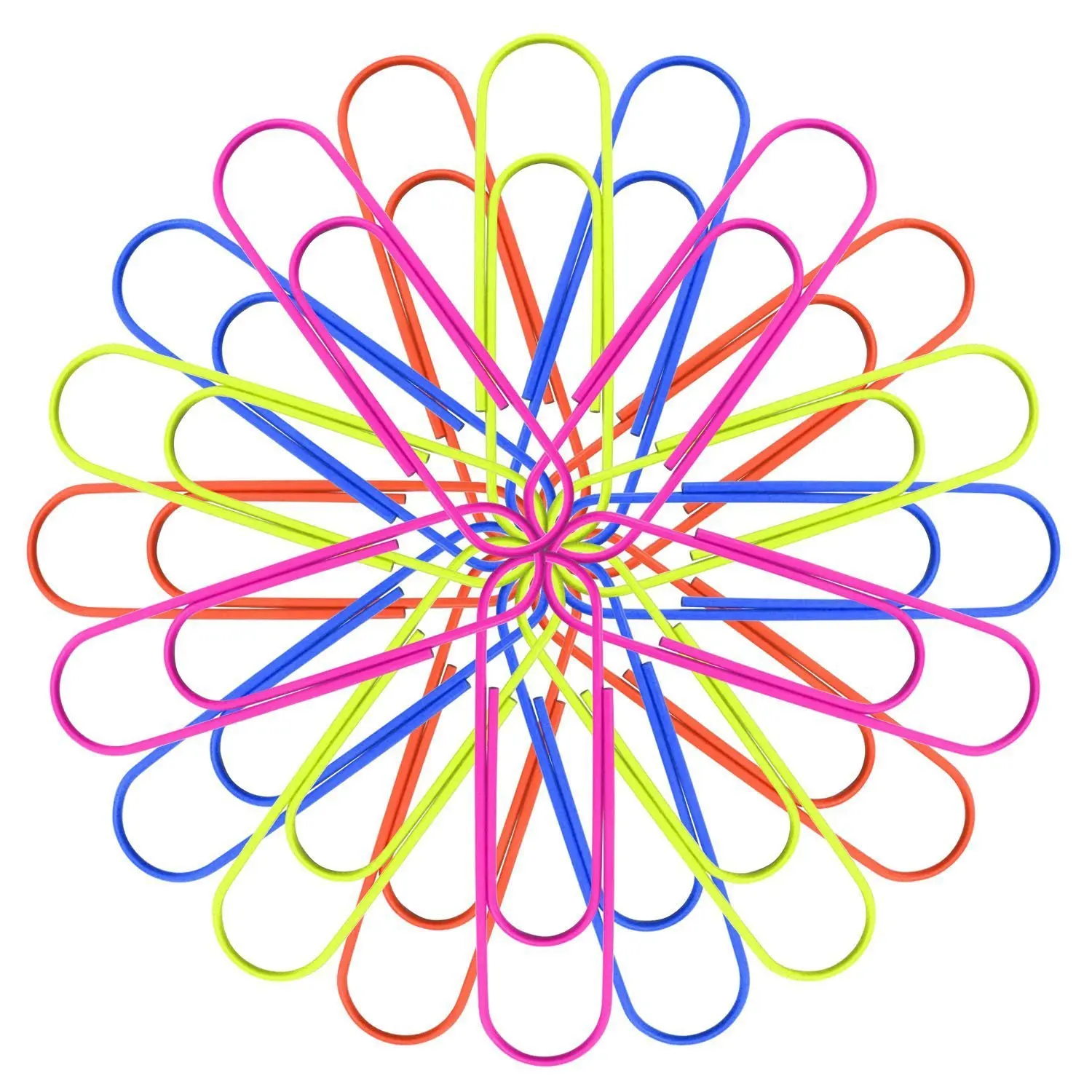 Custom Office School Supplies Plastic Coated Metal Colorful 50mm Large Paper Clips