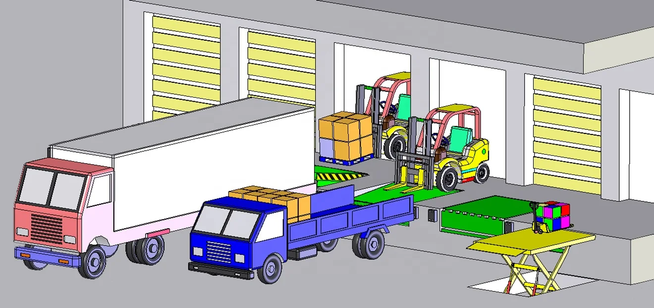 8-15t Fixed Dock Leveler Container Loading Unloading Dock Leveler