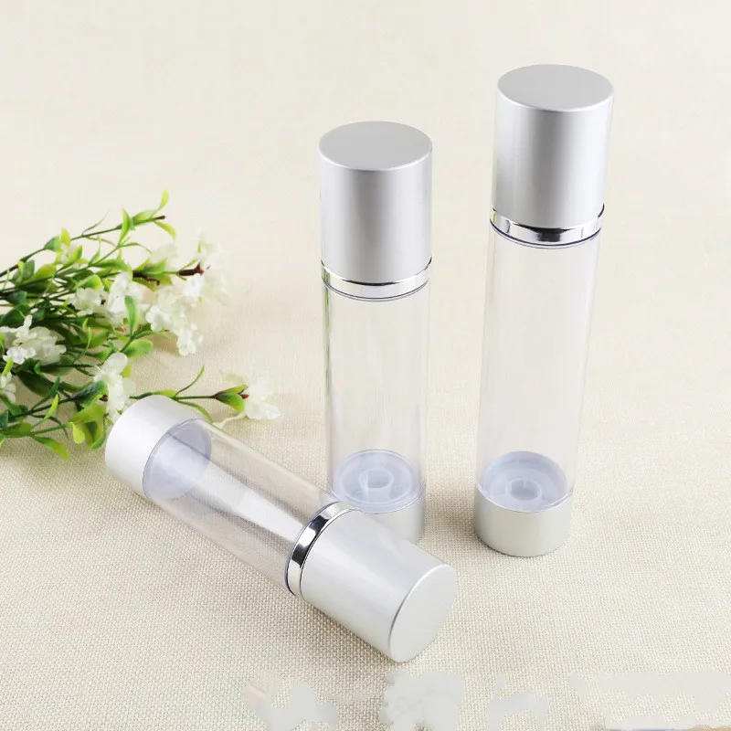 
transparent acrylic 30ml airless pump bottle for beauty cosmetics 