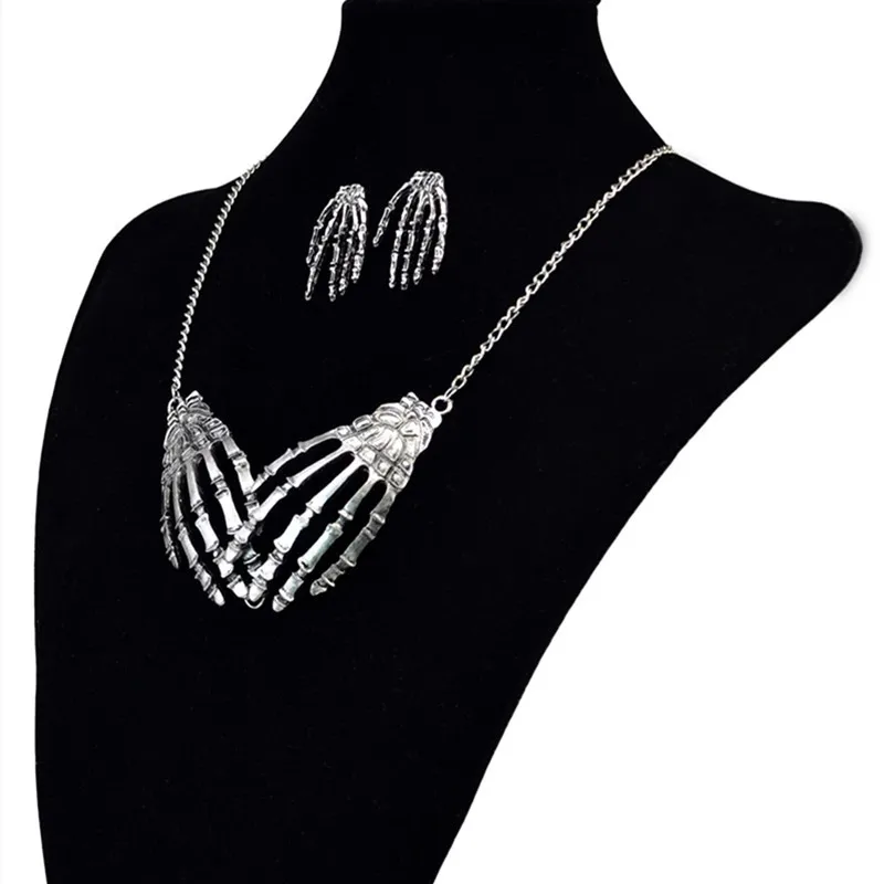  Shangjie OEM joyas Halloween 2021 New Arrival Fashion Ghost Claw Jewelry Set for Women Hyperbole