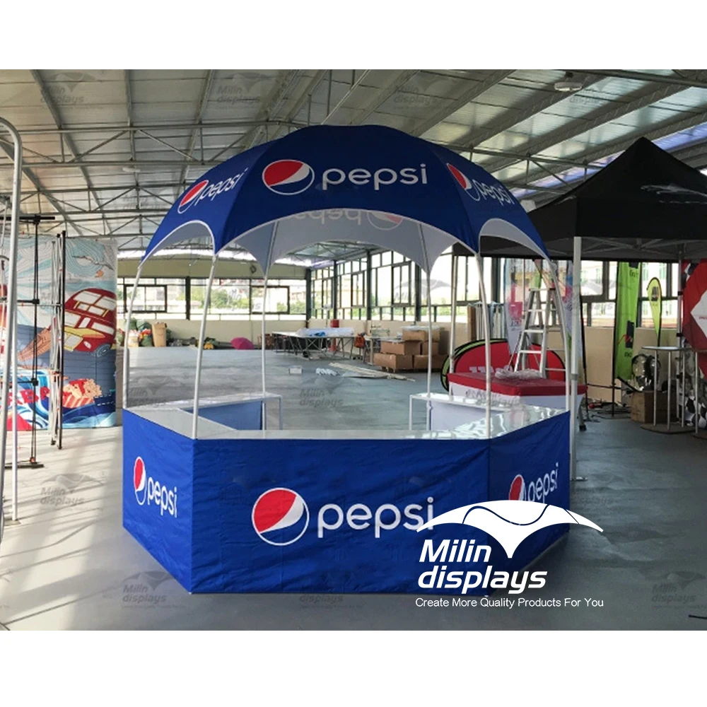 10ft Hexagonal Kiosk Dome Tent Trade Show Tent Outdoor Food Tents For Promotion Event