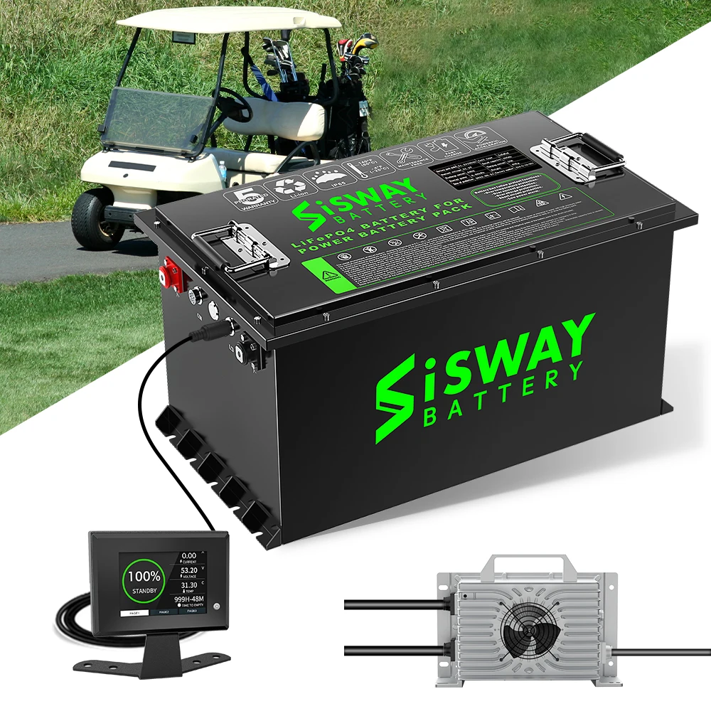 Custom LiFePO4 Golf Cart Batteries 36V 48V 72V 96v 100Ah 200Ah 300Ah Lithium Battery Pack for Electric Golf Cart
