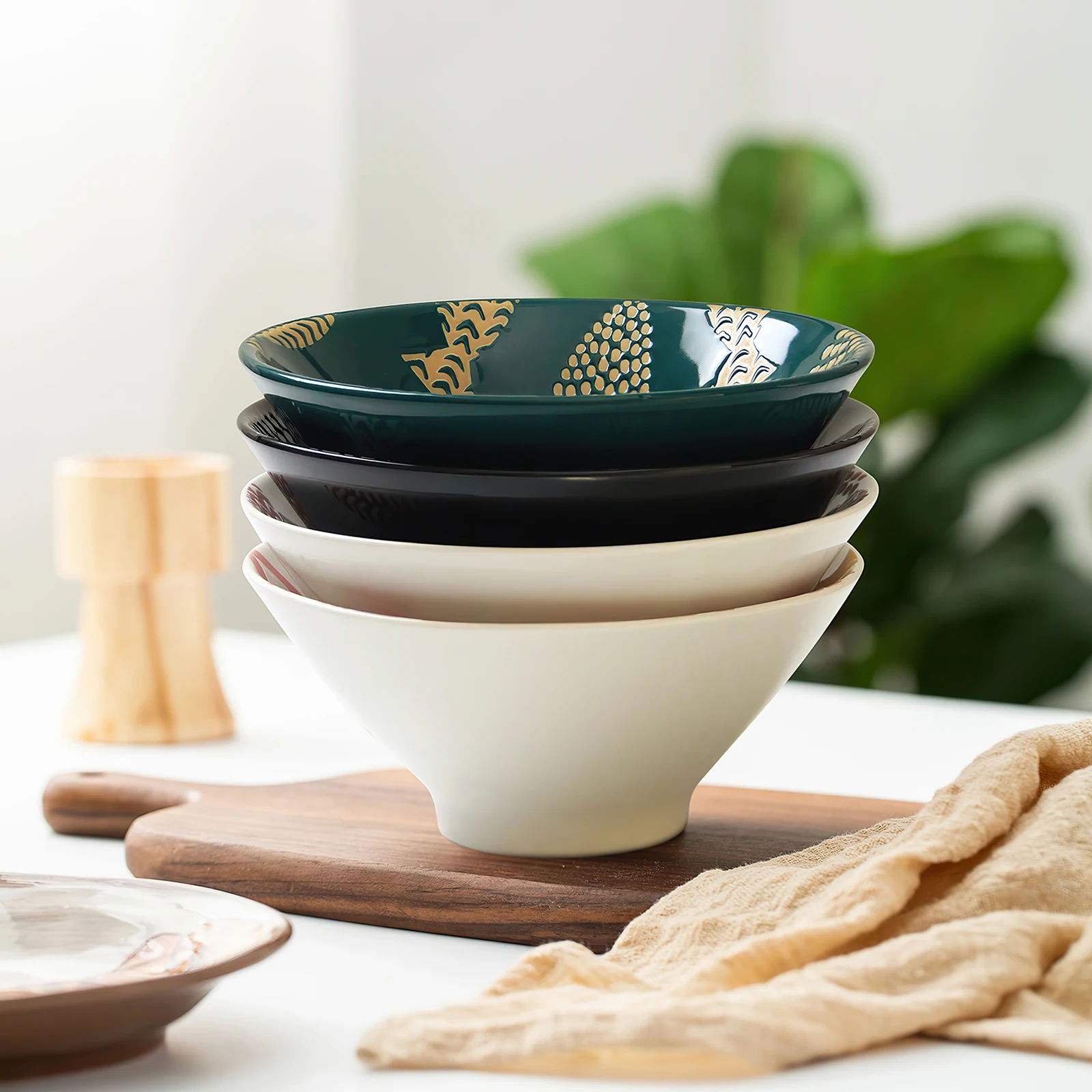 Ceramic Dinner Bowls Salad Mixing Bowl Color Bowls for Soup