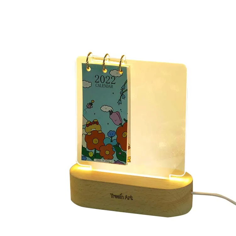 Promotion custom LED night light with calendar and message board