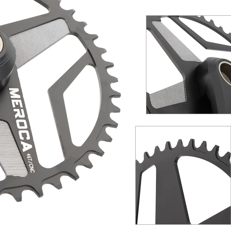 MEROCA Road bike Crankset 10/11 Speed Single Sprocket 44/46/48/50T Folding Bicycle Crank 170mm Bicycle Accessories