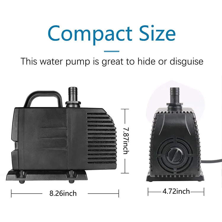 Professional manufacturer pond pump 4500L/H 100W  for aquarium fish tank