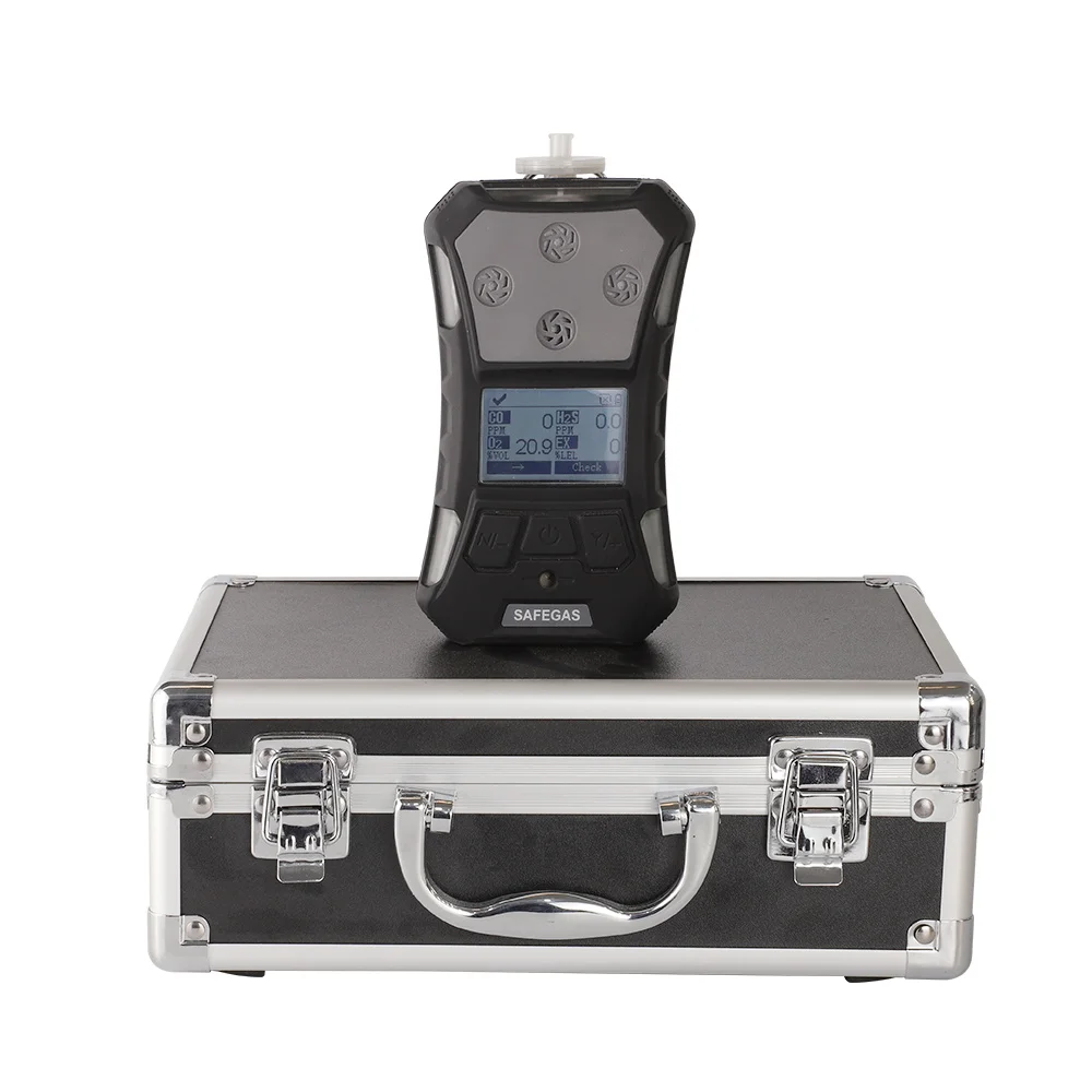 Portable Multi Gas Detector 4 Gas Meter With Man down Alarm IP67