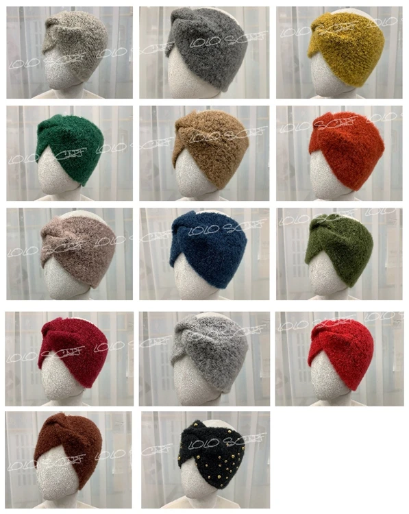 
2021 New Arrival Women Monochrome Circle Yarn Head Wear Head Wear For Women 