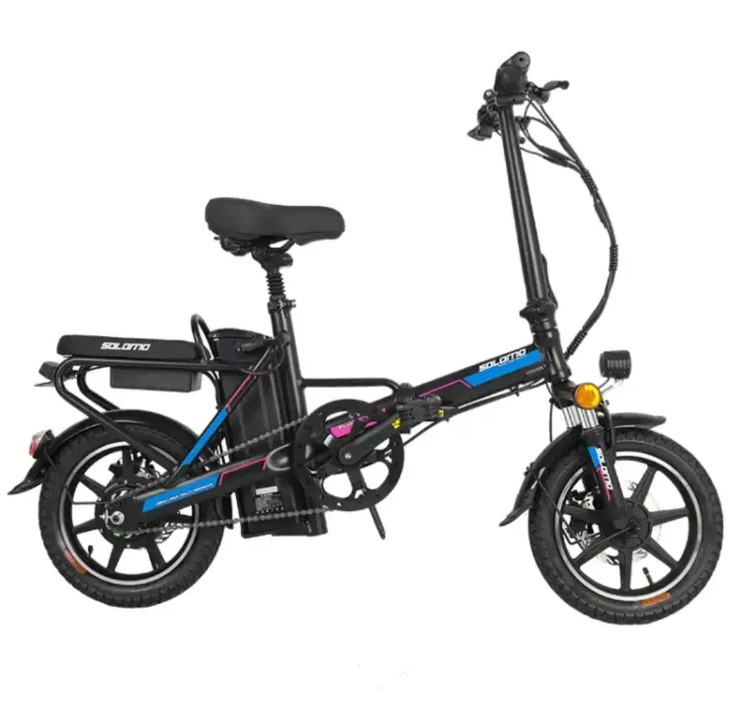 2021 Wholesale 14 Inch 48V 10AH 300W Thick Disc Brake Foldable Electric City Bicycle Fashion Custom Ebike