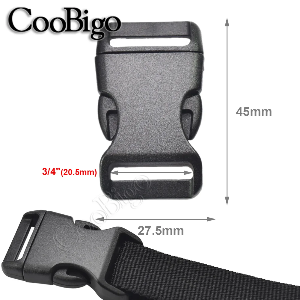 100pcs Plastic Side Release Buckle Curved Webbing Strap Clasp Paracord Bracelet Backpack Dog Collar DIY Accessory Colorful 26mm