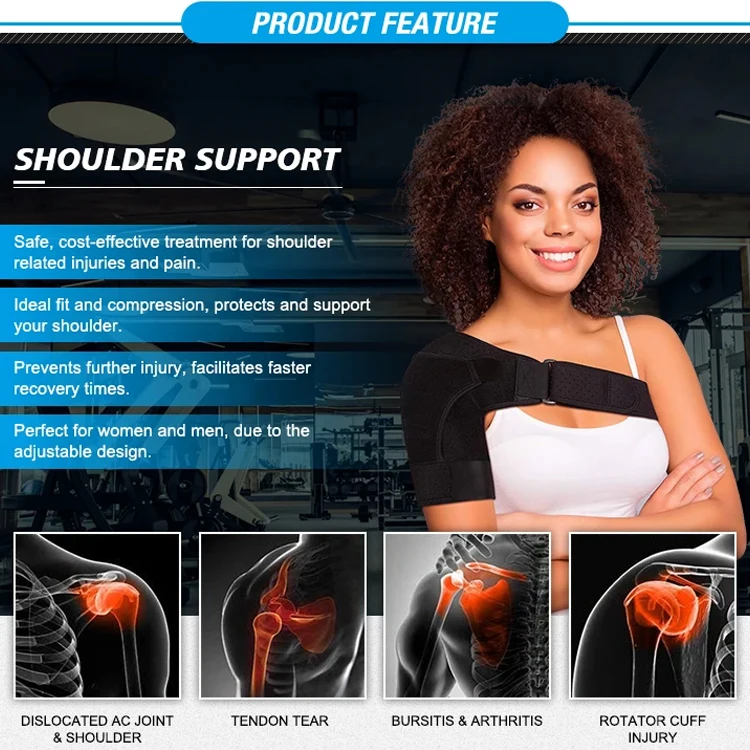 2024 Breathable Protector Wrap Immobilizer Flexible Shoulder Support Bracket Brace With Comfortable Rotator Cuff