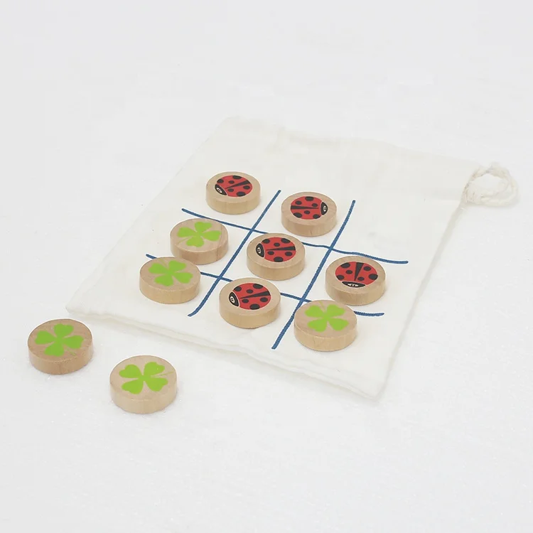 Wooden Indoor Game Children Development Game Tic Tac Toe Toys for Home and Party
