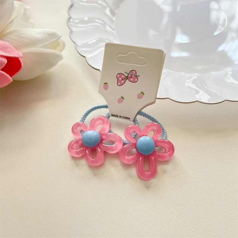 Small flower rubber bands for kids cute not hurt hair baby headband for little girls hair accessories