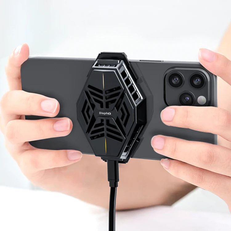 
Wholesale High Quality Semiconductor Refrigeration 7-blade Fan Mobile Phone Radiator Back Clip 