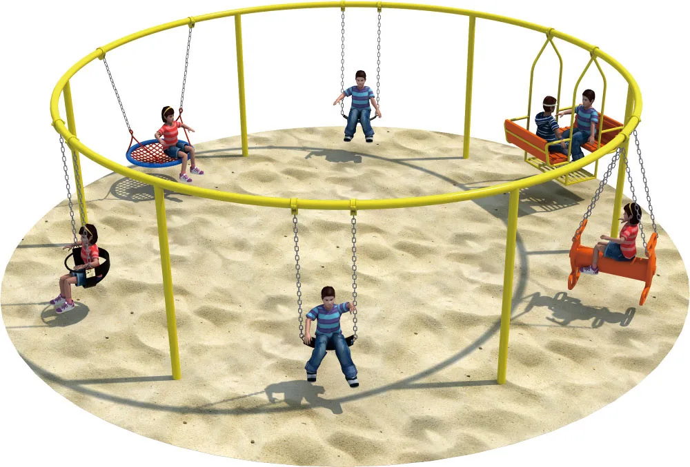 Kid Metal Play Equipment Outdoor Playground Swing Set