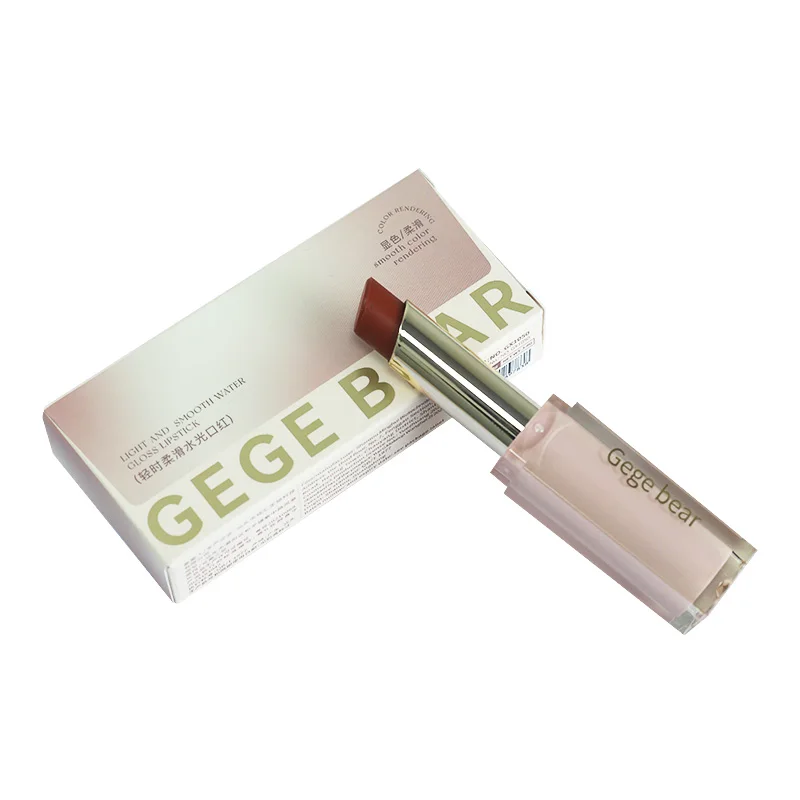 Wholesale custom high quality moisturizing lipstick cosmetics silky texture Lustrous Lipstick Vegan Lip gloss stick makeup