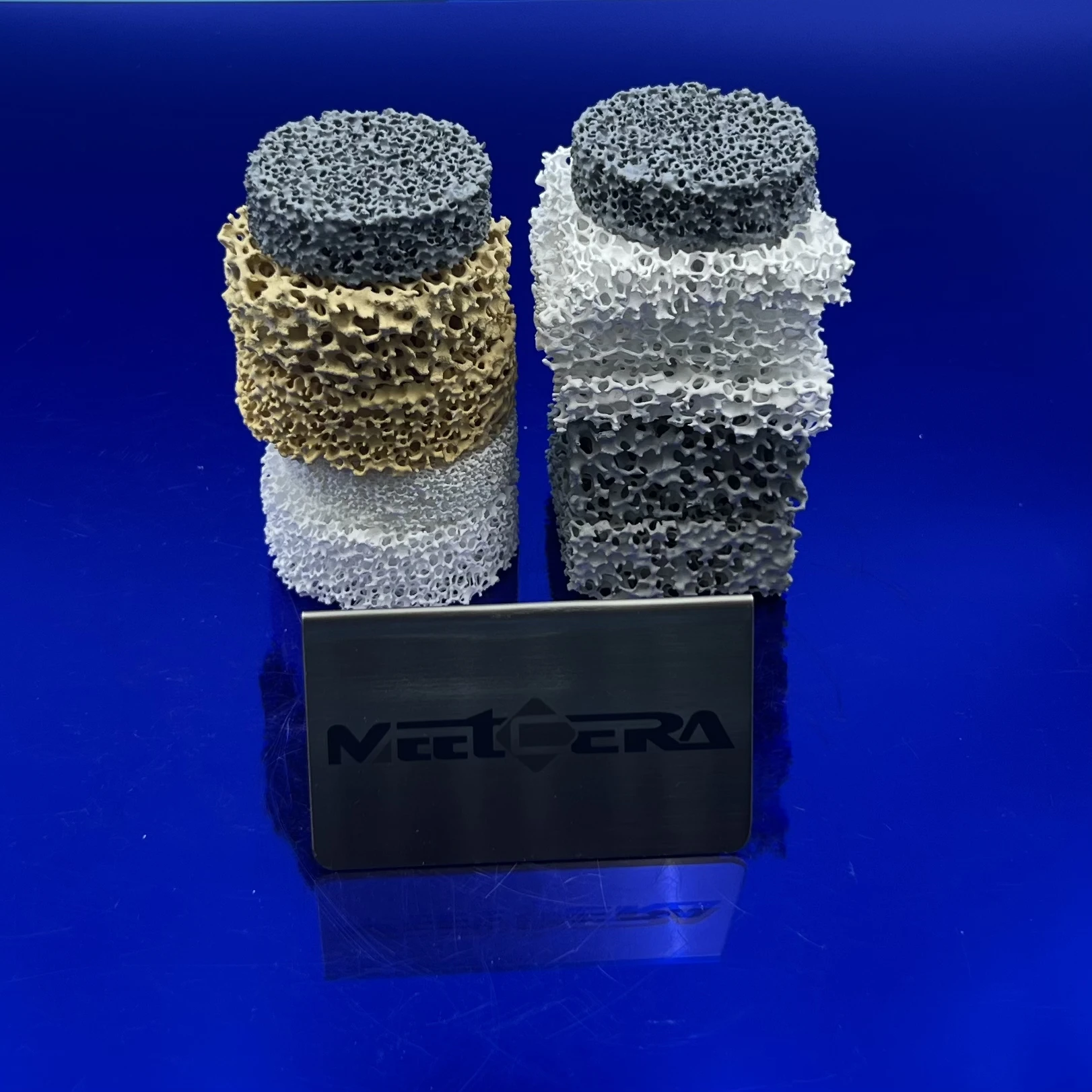 SiC ceramic foam filter with high strength refractory