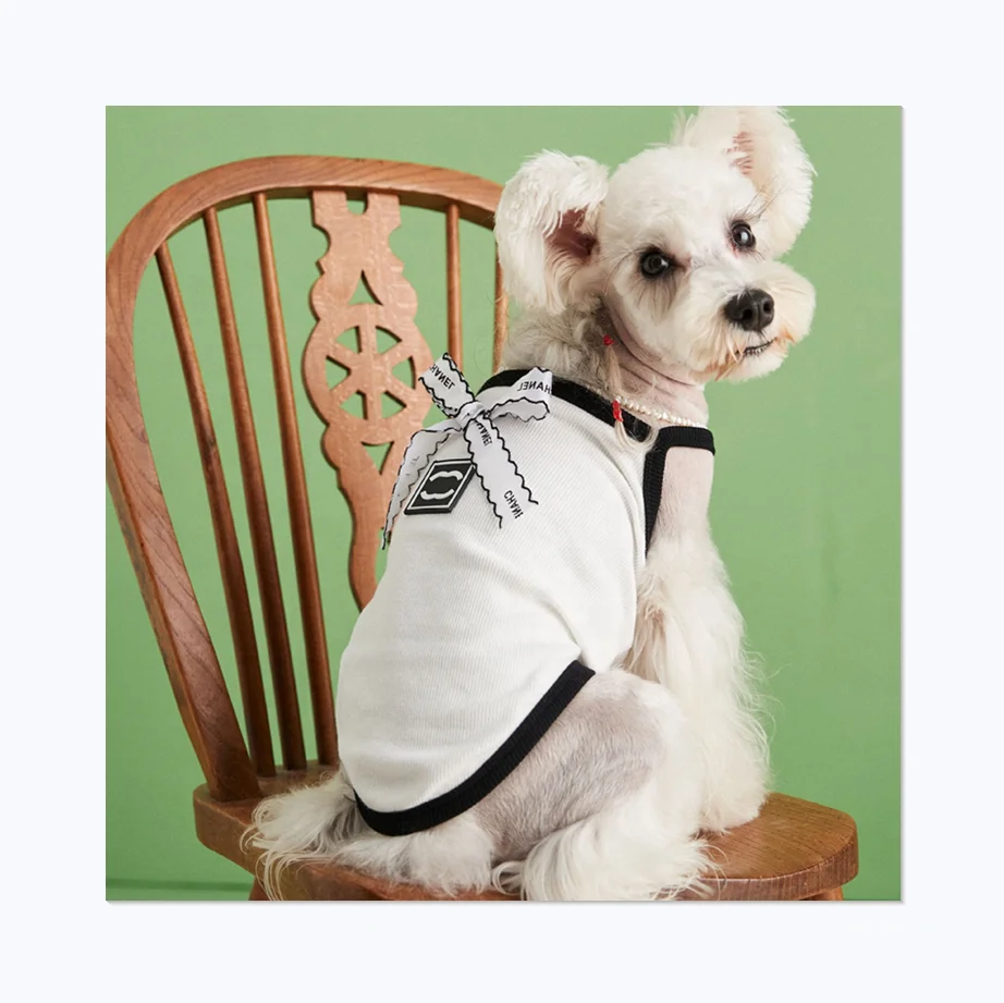Fashion Trend Brand Street Design Silky Pet Vest C Dog Clothes