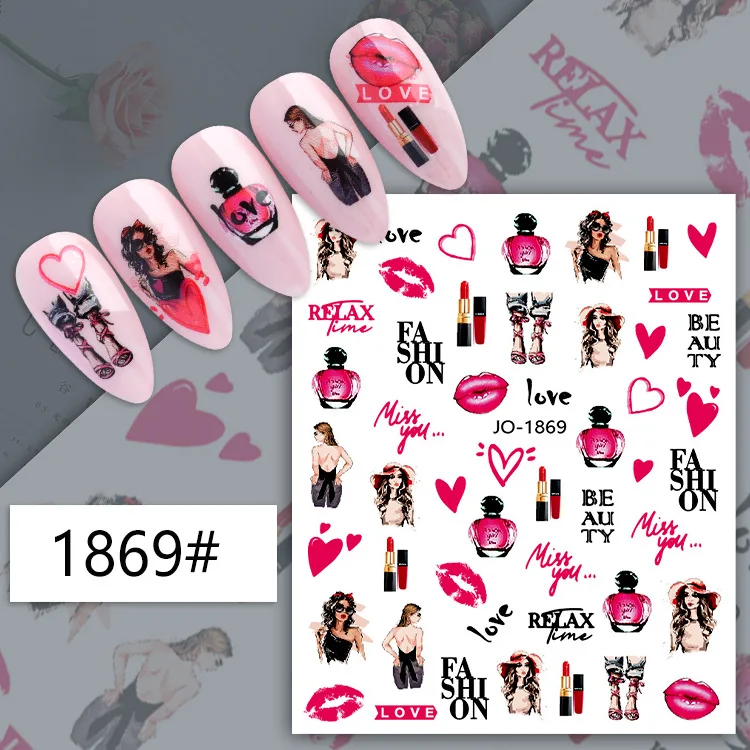 Professional Nails Salon Art Decals Stickers Nail Decals Set Nail Art Stickers