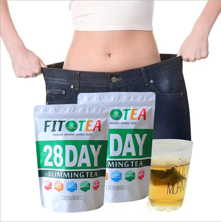 Custom weight loss tea bag Best slimming fast flat Private Label 28 Days Detox burn Tummy Fit Green herbal slim Tea