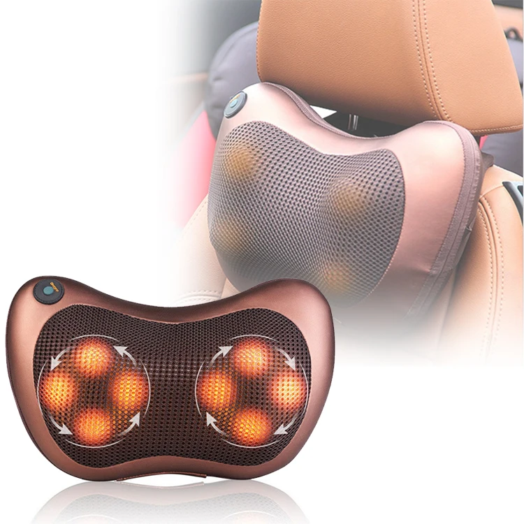 Direct Manufacturer Customizable Shiatsu Neck Massage Pillow Healthy Sleep Vibrating Car Travel Smart Massage Pillow
