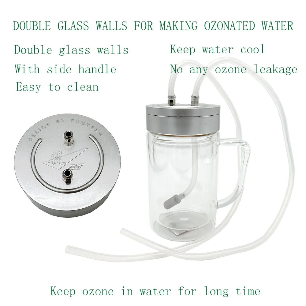 Ozone Glass Cups with Double Walls for Keeping Water Cold Keeping Ozone