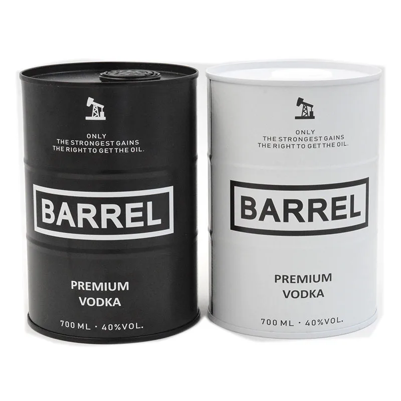 Hot Selling metal tin box packaging Vodka alcohol Liquor tin High Quality round shape Tin Can