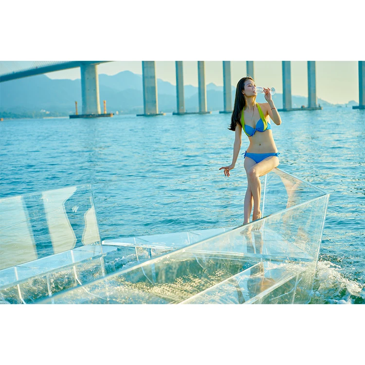 transparent yacht clear kayak boat for 9 people