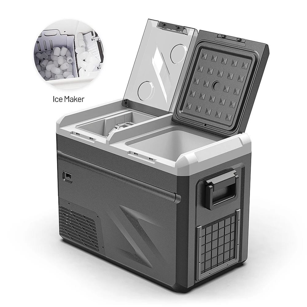 Alpicool Mini Car Electric Cooler Box 12/24V Durable Automobile Fridge with Ice Maker Portable Compressor RV Outdoor Hotel Use