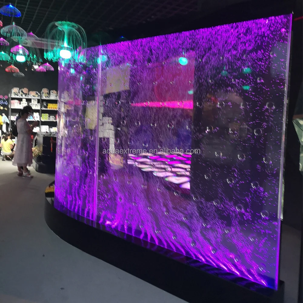 Floor Standing Decorative Indoor Water Fountains Dancing Bubble Wall High End Customized