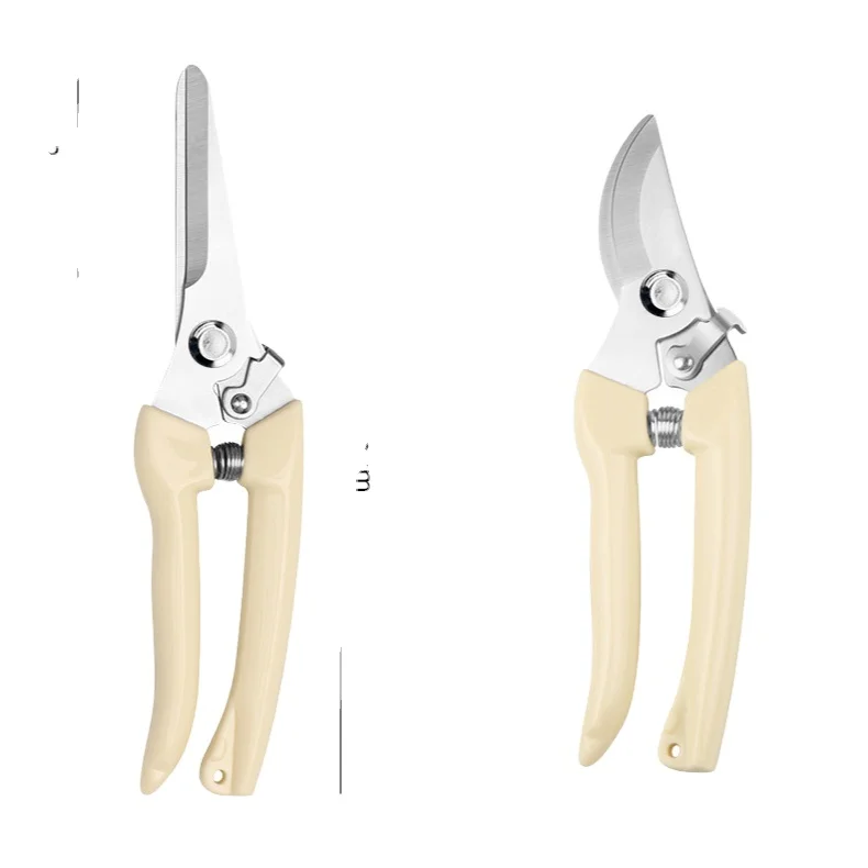 Pruning Shears Set - 2 Pack 1 Bypass Pruner+1 Straight Blade Scissors Sharp Garden Shears for Cutting Flowers