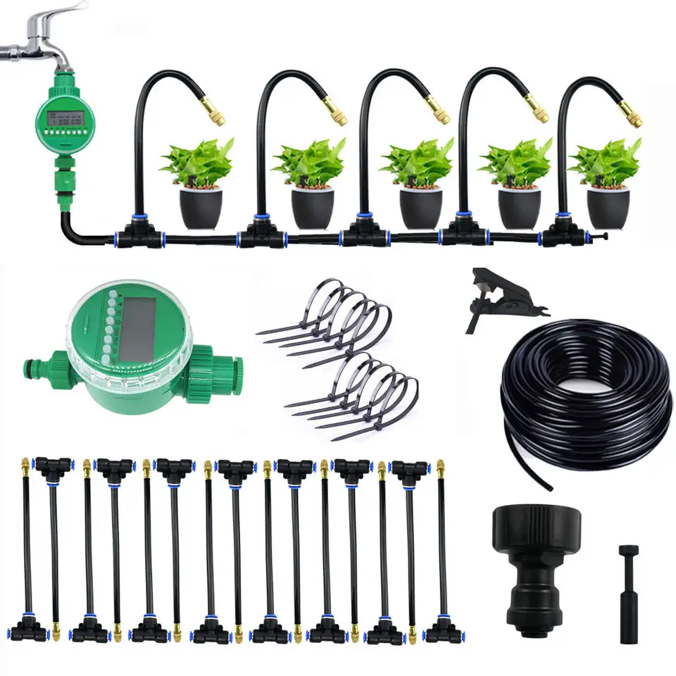 Outdoor Agricultural Garden Disinfection Cooling Mist Omnidirectional Universal Metal Brass Sprayer Atomizing Nozzle Set With Ho