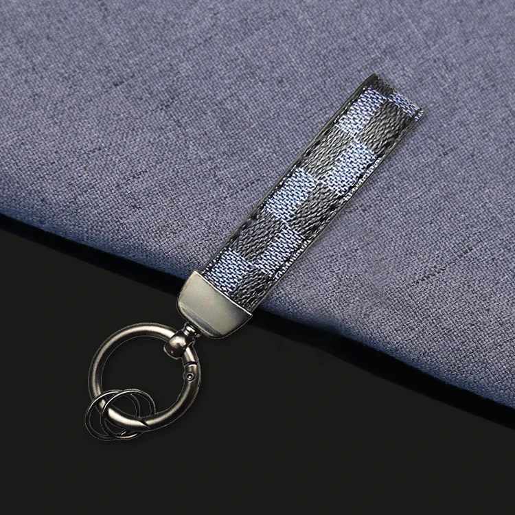 China Factory Wholesale Promotion Fashion Gift Embossed Keychain Custom Logo Leather Key chain