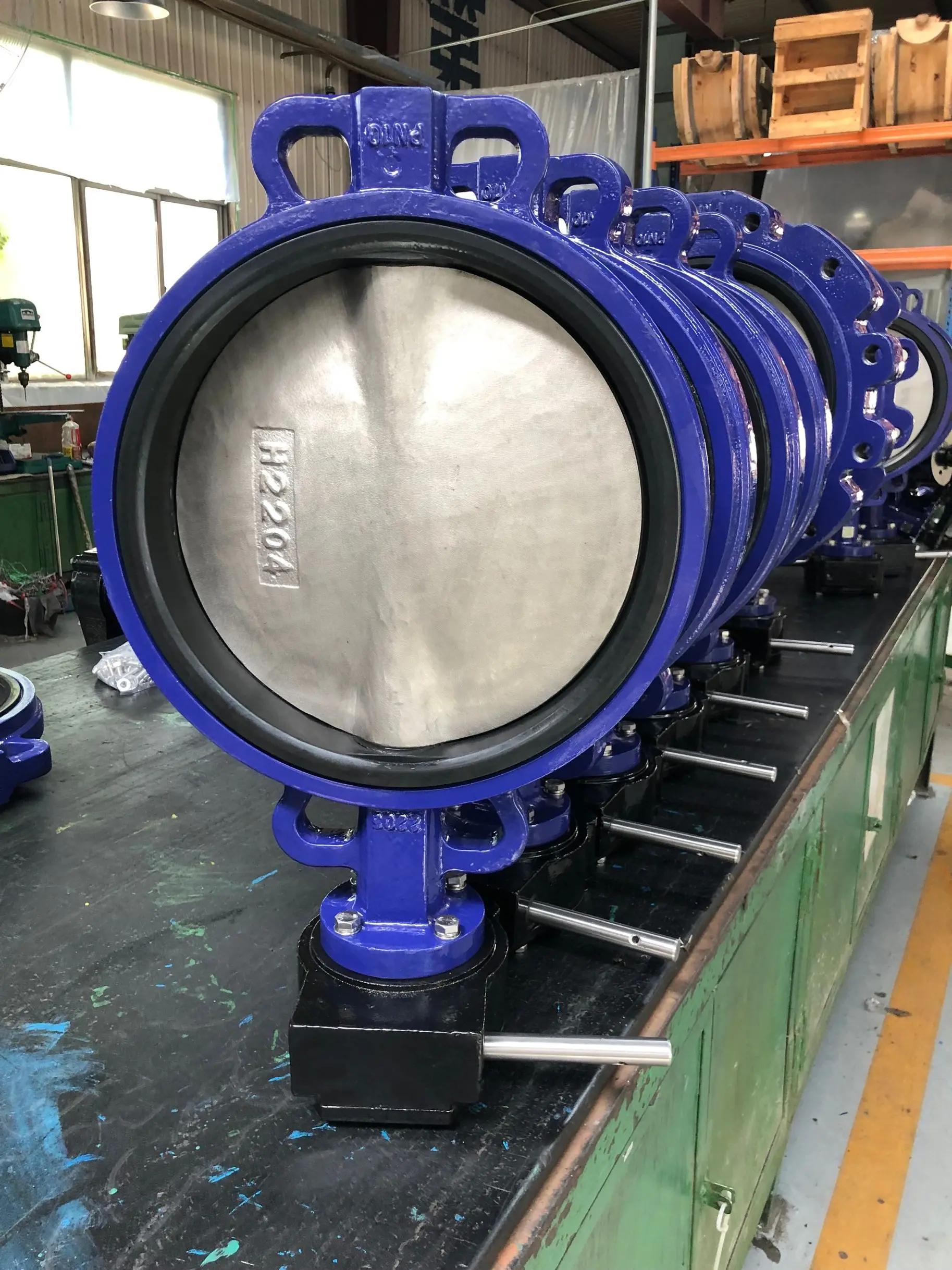 KEFA WCB PN16 DN65mm 2.5in EPDM lever manual pneumatic electric motorized hydraulic actuator sanitary wafer butterfly valve