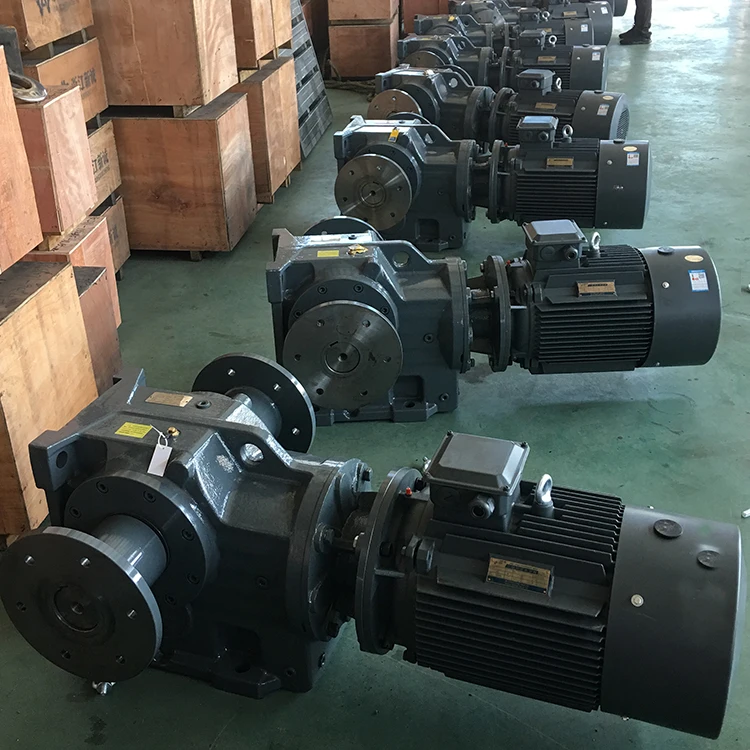 K series 90 degree right angle electric ac motor reducer with reduction gear